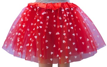 SPÓDNICZKA TIULOWA SPÓDNICA TUTU 30 cm SERDUSZKA