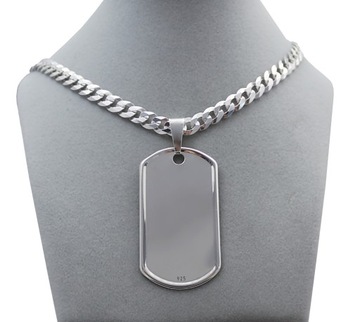 СЕРЕБРЯНЫЙ ЖЕТОН НА ЦЕПИ - ПР-КУЛОН. 925 + БЕСПЛАТНАЯ ГРАВИРОВКА