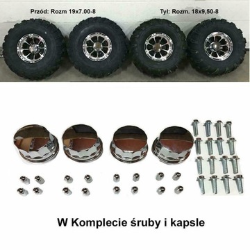 KOMPLET OPON Z FELGAMI ALU QUADA ATV 125cc