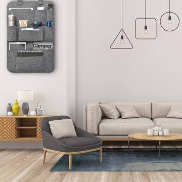 ОРГАНАЙЗЕР СИДЕНЬЯ АВТОМОБИЛЬНАЯ СПИНКА 62x42см СЕРЫЙ