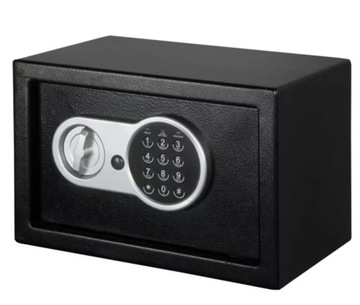 SEJF ELEKTRONICZNY Kasa pancerna czarna 20x31x20 cm AWARYJNE KLUCZE