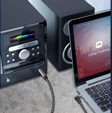 Аудиокабель с разъемом 3,5–3,5 мм Стереокабель Aux Аудиокабель Hi-Fi 2 м
