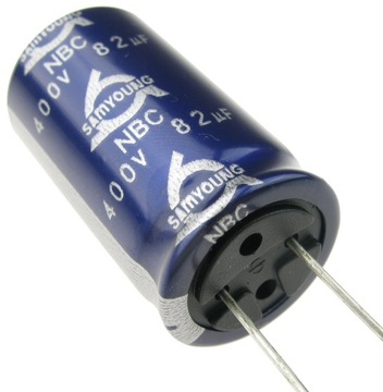 Kondensator elektrolityczny 82uF/400V 105'C SamYoung NBC /4731