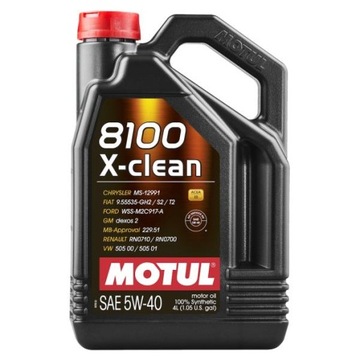 Olej silnikowy Motul 8100 X-clean 5W40 4L 104720