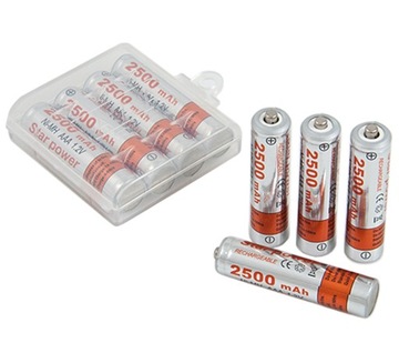 AKUMULATOR BATERIA OGNIWO TYPU AAA Ni-Mh 2500mAh 1,2V MOCNY 4 SZTUKI BC53