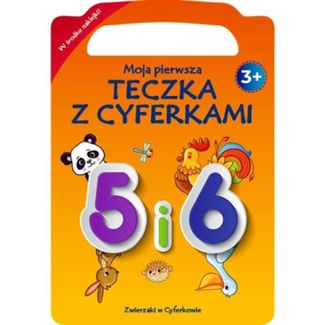 Cyferki 5 i 6 EDUKACYJNA TECZKA Książka Dziecięca Nauka i ZABAWA w JEDNYM