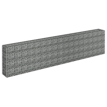 Габион приподнятый, оцинкованная сталь, 360x30x90 см!