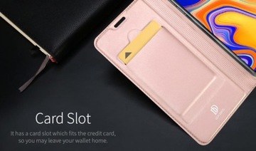 Кожаный чехол-бумажник Dux ducis Skin SAMSUNG A8+ PLUS 2018 светло-розовый