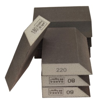 KOSTKA ŚCIERNA ŚCIĘTA 60 TRAPEZOWA TWARDA POLSKA SZLIFIERSKI 125mm x 90mm