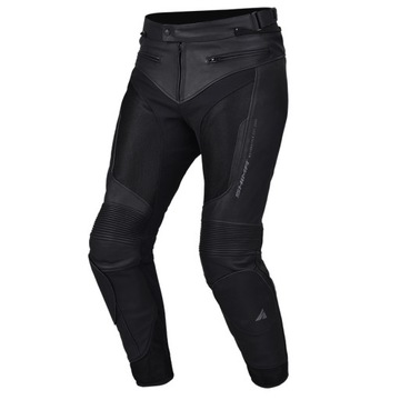 SHIMA Spodnie Skórzano-Tekstylne Męskie Piston Black 48