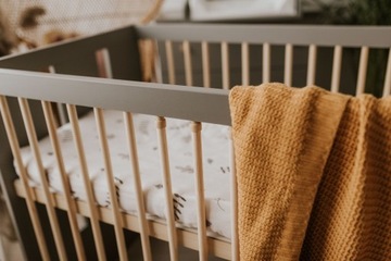 Деревянная детская КРОВАТЬ 120х60 с контейнером и барьером Сосна Графит ПАУ