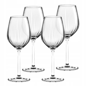 Zestaw kieliszków do wina Kieliszki Altom Design Plisse 500 ml Komplet 4szt