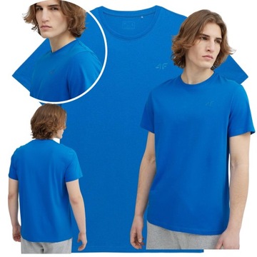 koszulka męska z krótkim rękawem 4f t-shirt męska gładka r. xxl