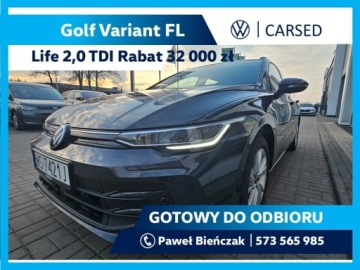 Volkswagen Golf VIII Hatchback Facelifting 2.0 TDI SCR 116KM 2025 Volkswagen Golf Variant Life 2.0 TDI 116 KM 6-bieg