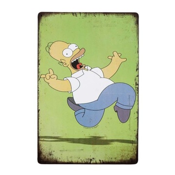 Plakat Tabliczka ozdobna metalowa retro vintage SIMPSONS