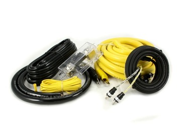 Zestaw Solidnych Kabli 50mm2 Hollywood CCA-20 + kable głośnikowe 5m + 2xRCA