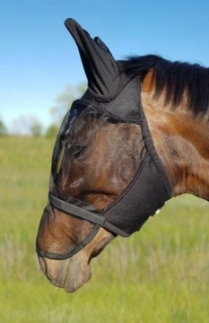 MASKA DLA KONIA PRZECIW OWADOM Z OSŁONĄ NOSA FULL