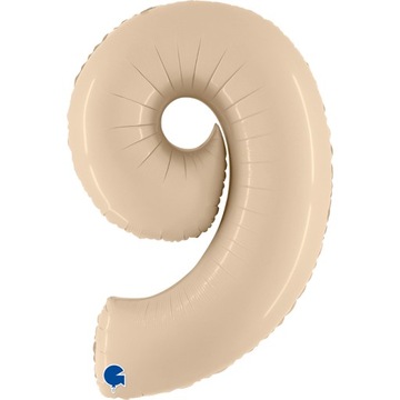 Balon Cyfra 9 Satin Cream - 102 cm