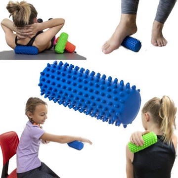 Wałek roller do masażu i rehabilitacji 15 cm niebieski