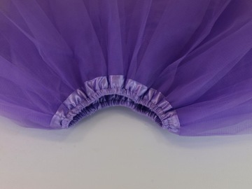 SPÓDNICZKA TIULOWA z podszewką SPÓDNICA 40 cm 7-14lat fiolet