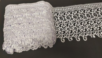 Gipiura Angielka Koronka ozdobna Biała 30 cm na Metry do Firan SUPER JAKOŚĆ