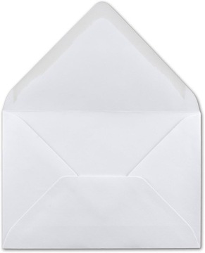 500 DIN C6 koperty białe - 11,4 x 16,2 cm - 80 g/m² klejenie na mokro