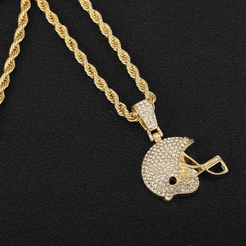 Ожерелье с подвеской в ​​виде шлема американского футбола Изготовление ювелирных изделий из мяча для регби