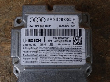 AUDI A3 8P LIFT 08-12 МОДУЛЬ ДАТЧИКА ПОДУШКИ БЕЗОПАСНОСТИ 8P0959655P