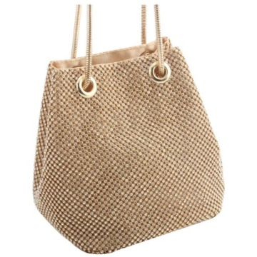 СУМКА, СУМКА С КРИСТАЛЛАМИ, ЗОЛОТОЙ ЦВЕТ