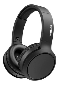 Słuchawki bezprzewodowe nauszne Philips TAH5205BK, dźwięk tylko na kablu
