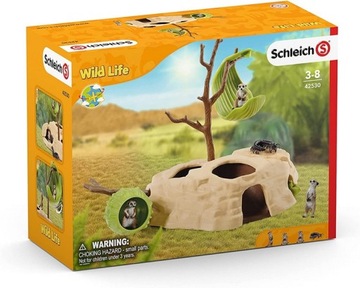 Schleich Wild 42530 Surykatki z kopcem i akces.