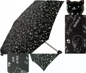 PARASOL PARASOLKA DAMSKA ULTRA MINI HAPPY RAIN KOT