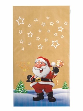 Полиэтиленовые пакеты, целлофановые пакеты ко Дню Святого Николая, ПОДАРКИ САНТЫ, 20х35, 50 с