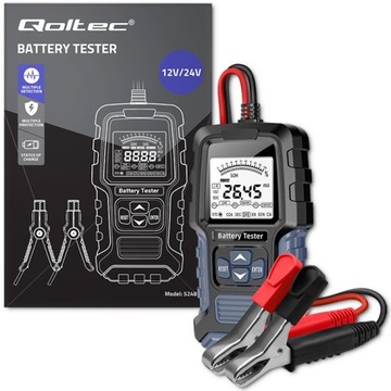 Cyfrowy tester miernik akumulatora z wyświetlaczem LCD 12V 24V 3Ah-400Ah