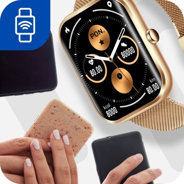 SMARTWATCH ЖЕНСКИЕ ЧАСЫ ЗВОНКИ УВЕДОМЛЕНИЯ ПОЛЬСКОЕ МЕНЮ SMART WATCH