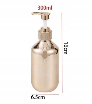 Дозатор для кухонного мыла, жидкость для мытья посуды Золотой контейнер 300 мл LOFT