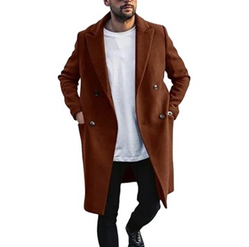 ЭЛЕГАНТНОЕ МУЖСКОЕ ДЛИННОЕ ОСЕННЕЕ ЗИМНЕЕ ПАЛЬТО