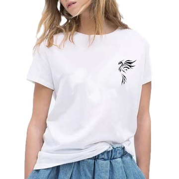 Koszulka Damska T-Shirt z Nadrukiem Feniks M