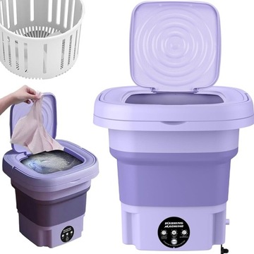 СКЛАДНАЯ МИНИ-ПОРТАТИВНАЯ СТИРАЛЬНАЯ МАШИНА, 8 Л