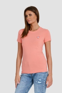 GUESS Koralowy t-shirt Mini Triangle Tee L