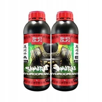 Samurai Hydro Grow Hard Water 2x1L (A&B) Shogun na wzrost do hydroponiki