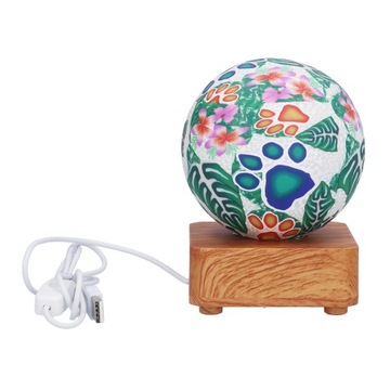 RGB szklana kula lampa stołowa zasilana przez USB
