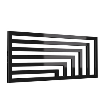 POZIOMY GRZEJNIK LAOS 52x80 CZARNY POŁYSK