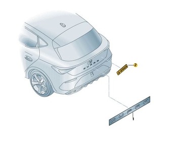 CZARNY NAPIS NAKLEJKA LOGO e-HYBRID 5FA853041