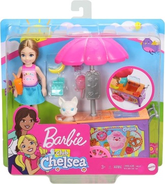 BARBIE CLUB CHELSEA STRAGAN Z LODAMI + LALKA GHV76