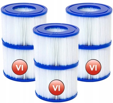 6x FILTR DO POMPY SPA JACUZZI BESTWAY WKŁAD TYP VI