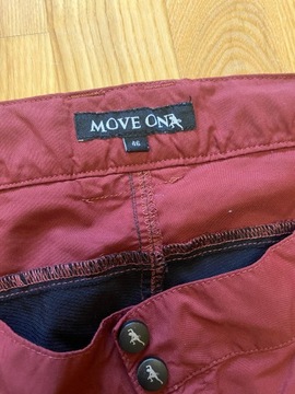 SPODNIE TREKKINGOWE STRECZ MOVE ONA 46/92-96 pas, czarno- bordo