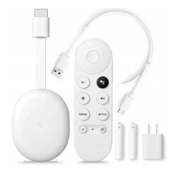 GOOGLE CHROMECAST 4 ПЛЕЕР Full HD Smart TV Wi-Fi ПУЛЬТ ДИСТАНЦИОННОГО УПРАВЛЕНИЯ + БАТАРЕИ