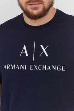 ARMANI EXCHANGE Granatowy t-shirt męski z logo XL