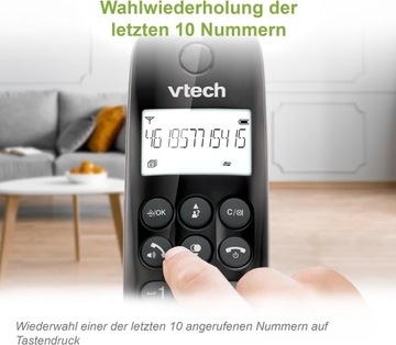 Telefon bezprzewodowy STACJONARNY VTech CS1401 DECT GŁOŚNOMÓWIĄCY ECO